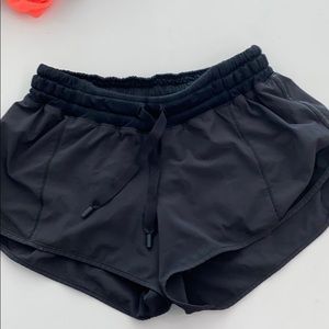 Black Lululemon running shorts size 4